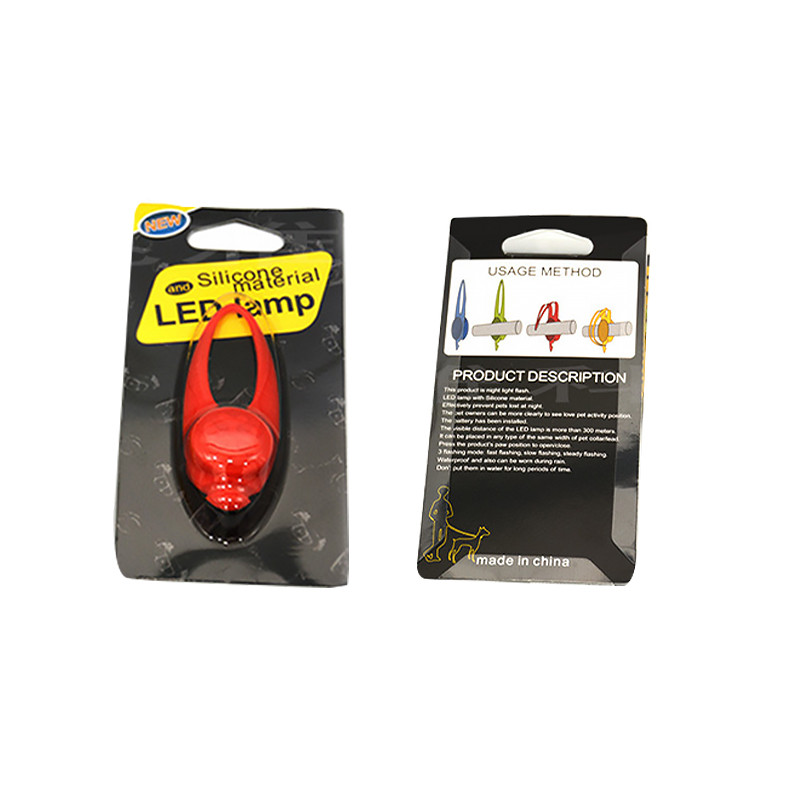Led брелок-клипса для выгула собак на ошейник Lesko Red 8641-85680