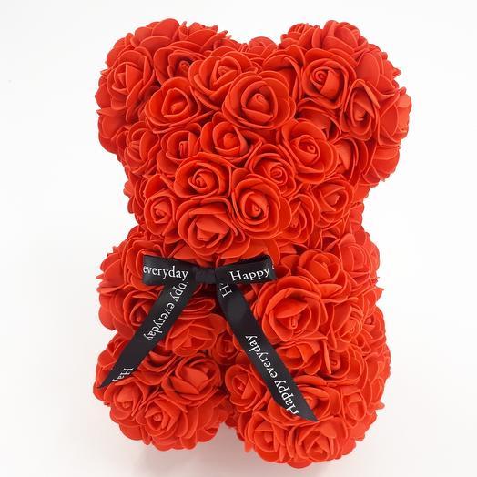 Мишка из роз OPT-TOP 3D 25 см Красный (1756374700)
