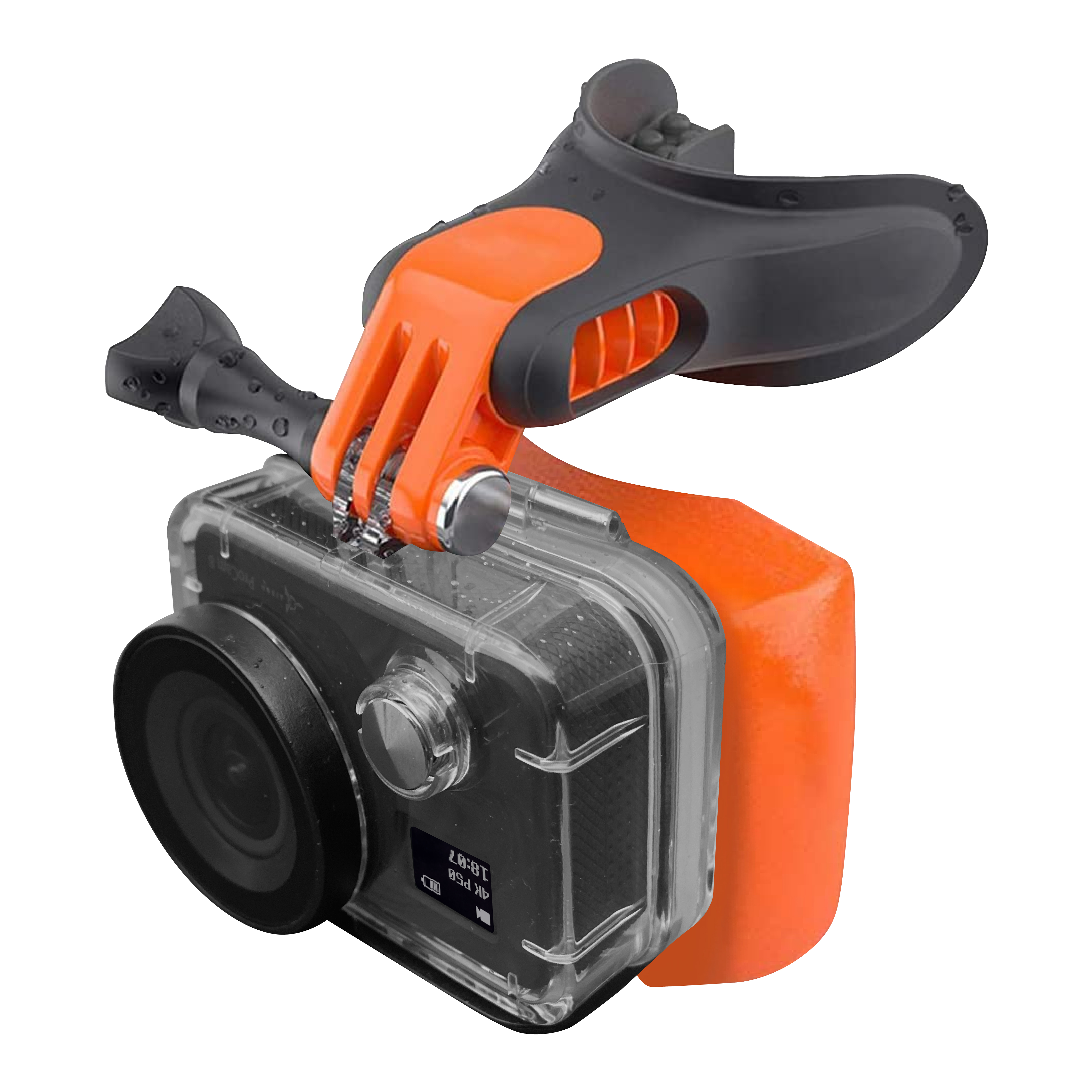 Кріплення капу AIRON AC169 для екшн-камер GoPro / AIRON / SONY / ACME / Xiaomi / SJCam / EKEN / ThiEYE Чорний з помаранчевим (69477915500052)