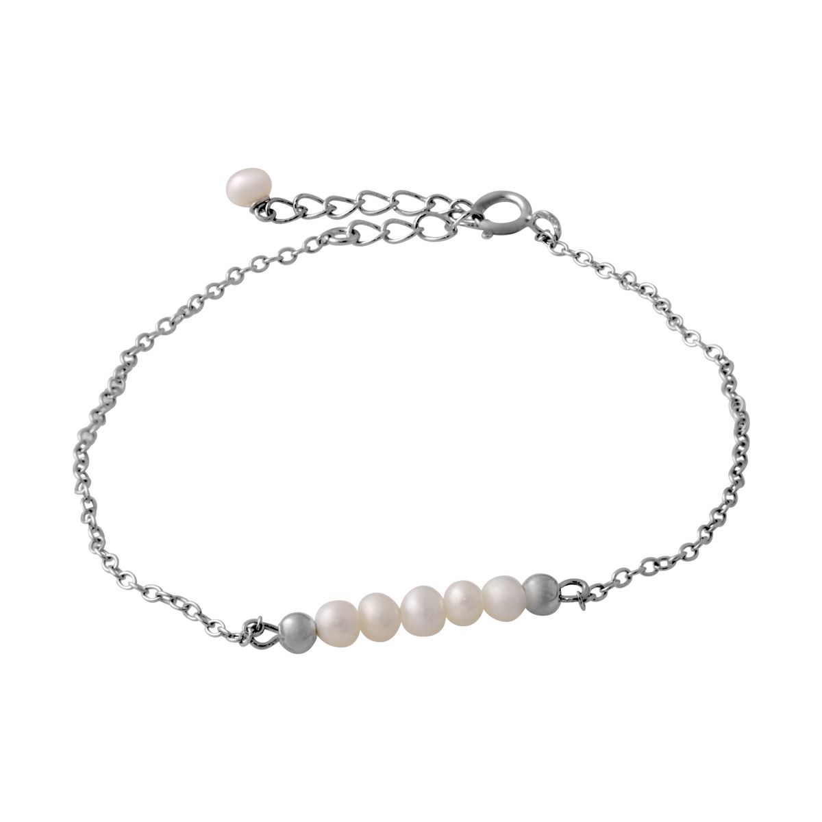 Срібний браслет SilverBreeze з натуральними перлами барочним (2069980) 1720 розмір