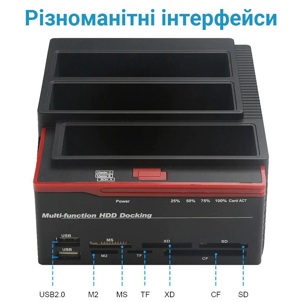 Док-станция для жестких дисков с картридером Digital Lion WLX-893U | Внешний карман SATA + IDE 2,5"/3,5"