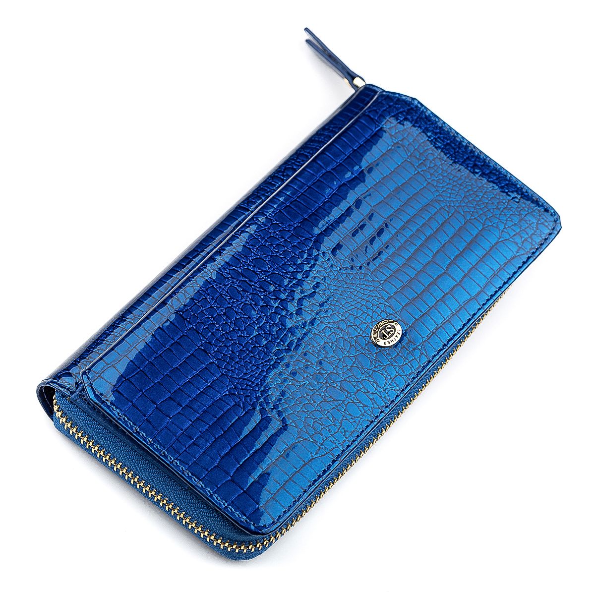 Гаманець жіночий ST Leather S7001A синій шкіряний (18435)