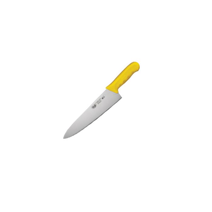 Ніж кухарський WINCO STAL пластикова ручка жовтий 25 см (04234)