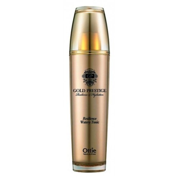 Увлажняющий тоник для упругости кожи лица Ottie Gold Prestige Resilience Watery Tonic 120 мл (8809276016584)