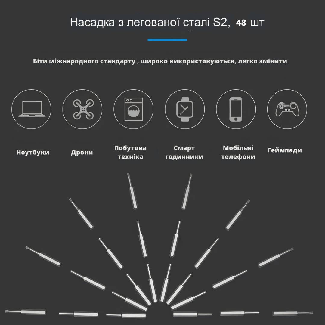 Электрическая смарт отвертка с аккумулятором Kingsdun 51в1 (ED-882038)