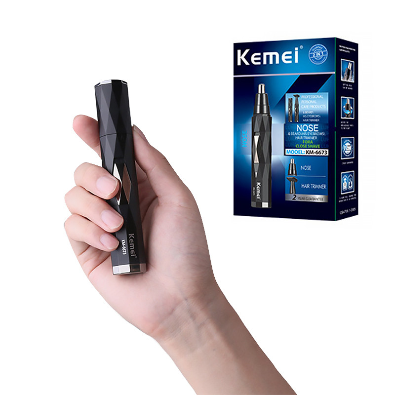 Электрический триммер для носа ушей висков Kemei KM-6673 2в1 (11544-67872)