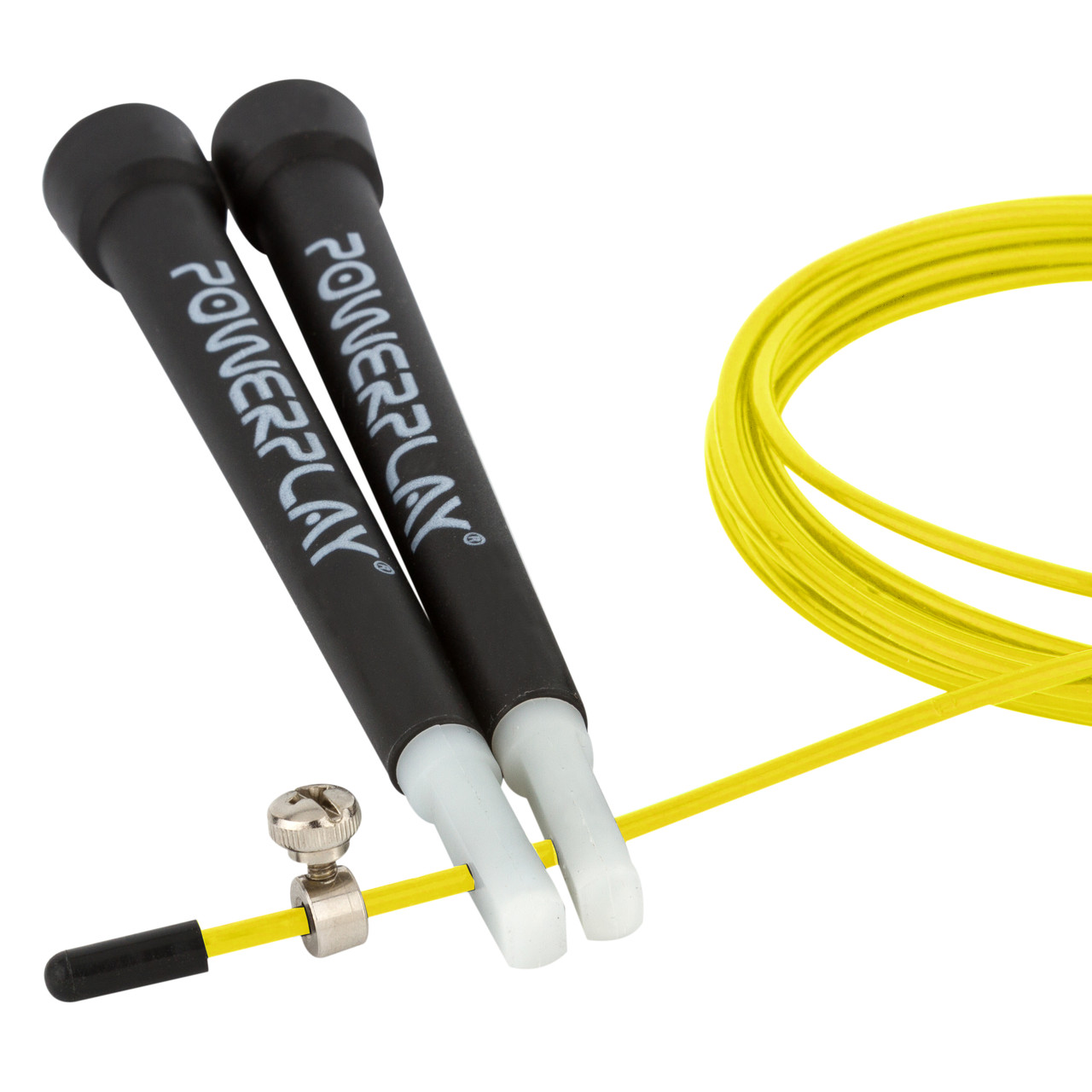 Скакалка швидкісна PowerPlay 4202 Ultra Speed Rope Жовта 2,9 м