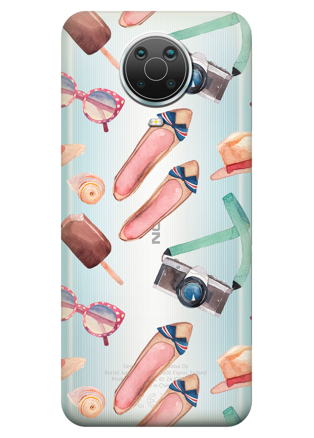 Прозрачный силиконовый чехол iSwag для Nokia 6.3 с рисунком - Женские штучки (KS14990)
