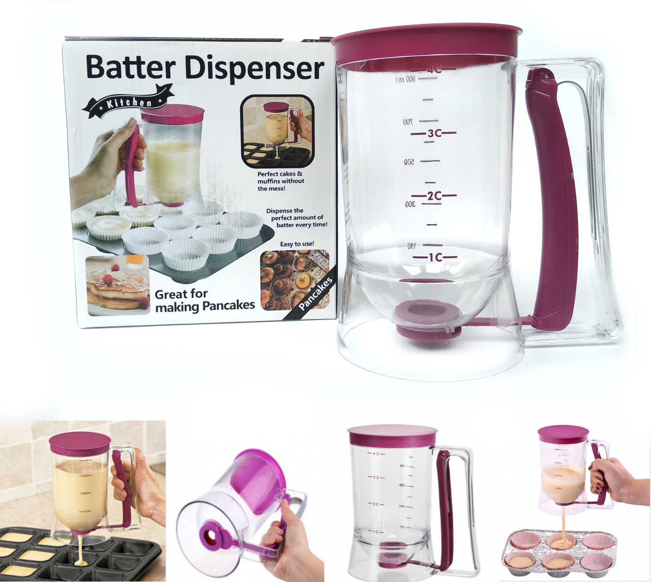 Диспенсер-дозатор для жидкого теста Batter Dispenser 900 мл Kitchen