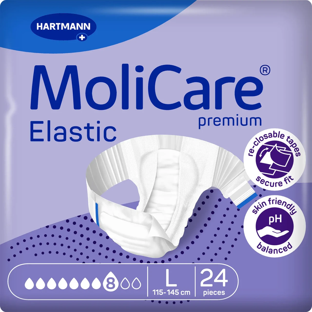 Подгузники для взрослых Paul Hartmann MoliCare Premium Elastic L 24 шт