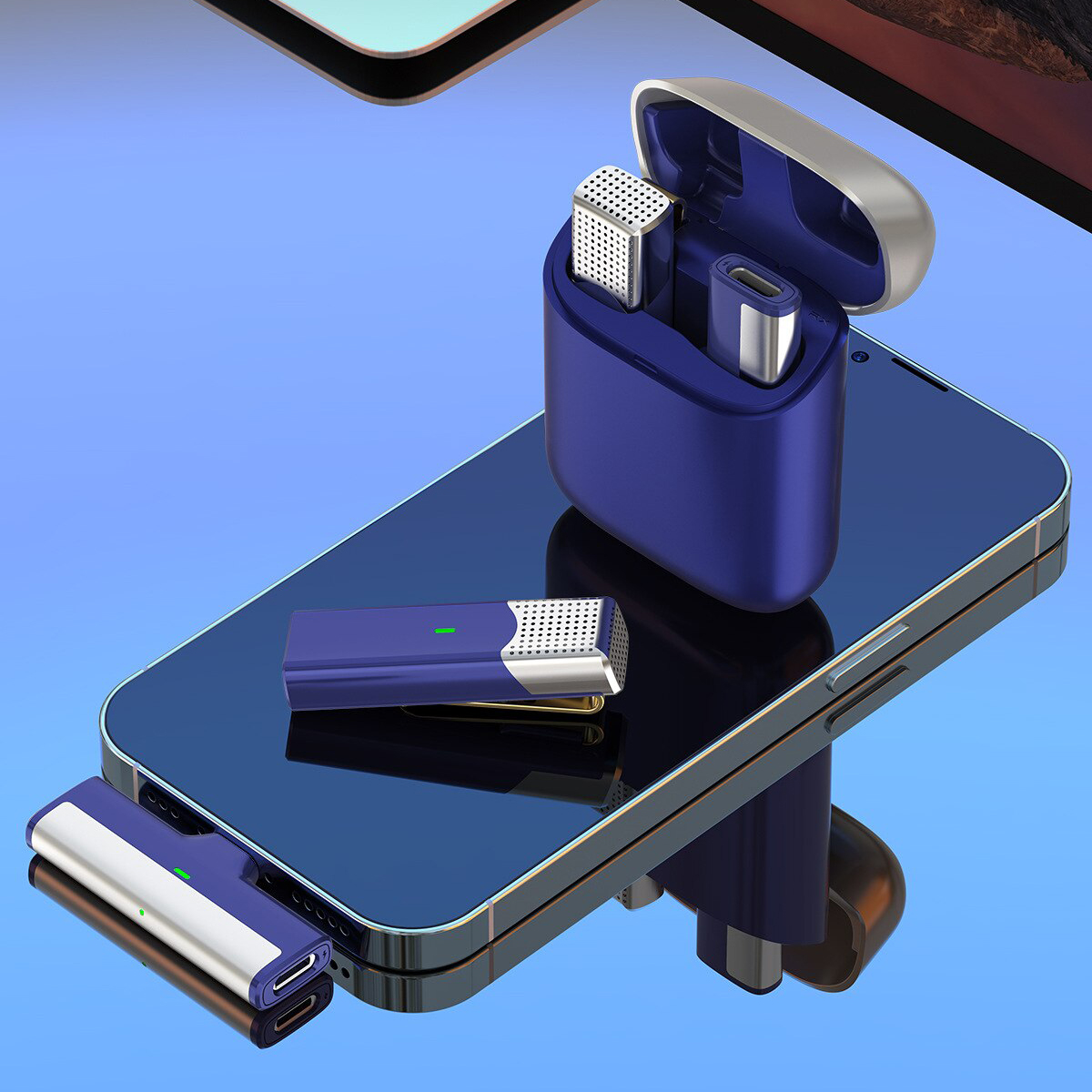 Беспроводная петличная система микрофона для Lightning устройств Savetek P35 2.4 ГГц Apple iPhone iPad до 20 м