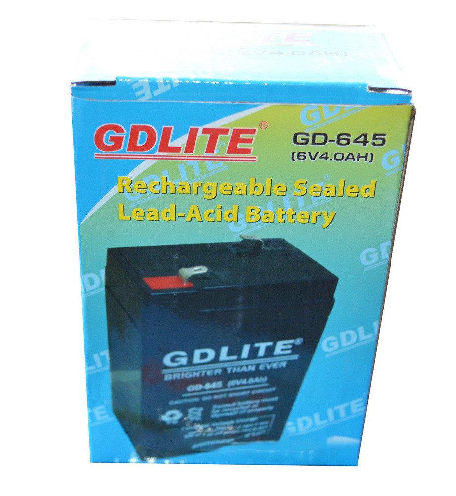 Акумулятор GDLITE 6V 4.0Ah GD-645 Чорний
