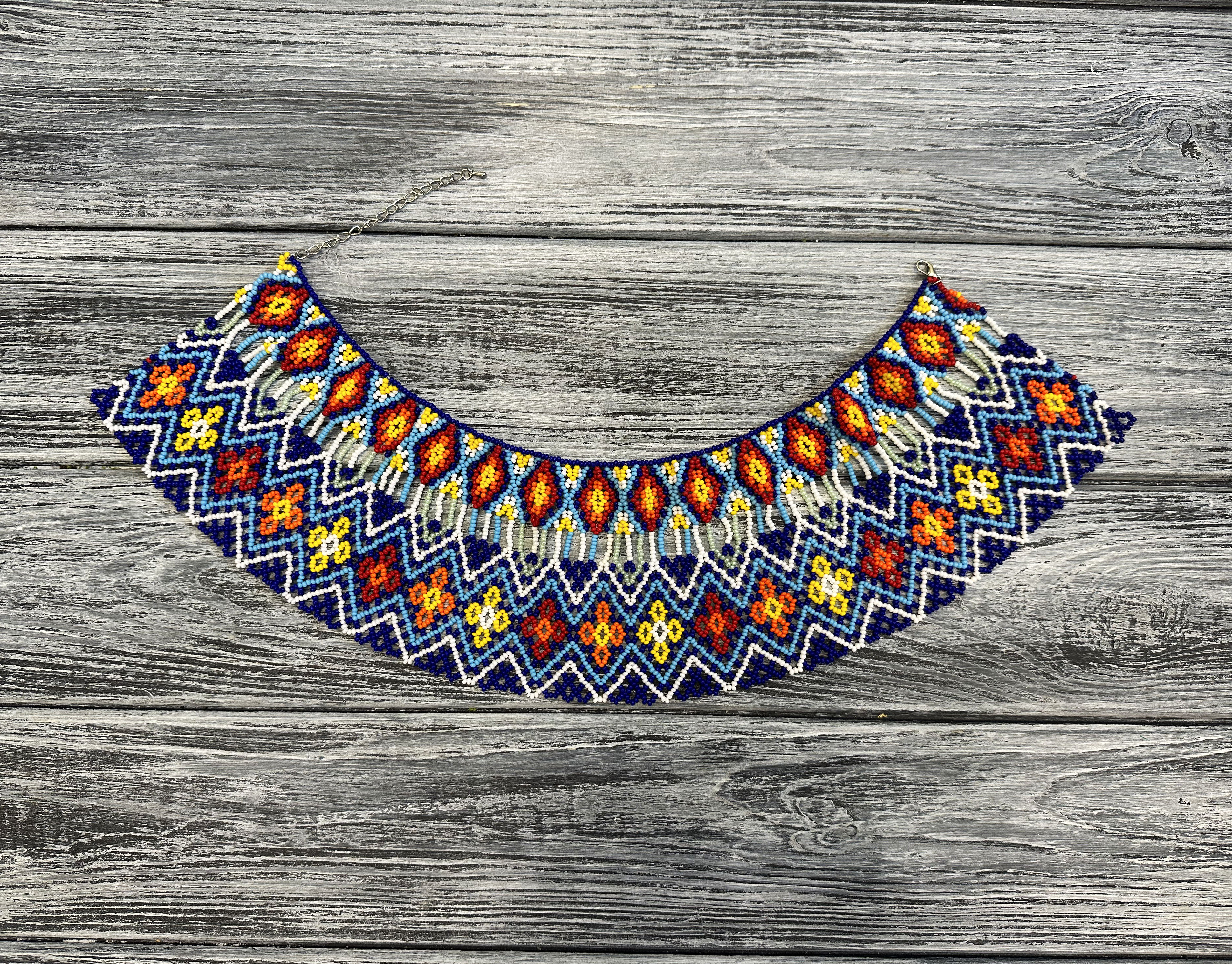 Традиционная украинская силянка из бисера HatynkaUA Necklace 30 см Разноцветный (SUN999_43)