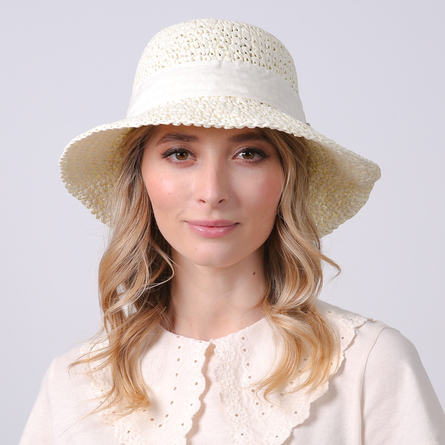 Шляпа женская LuckyLOOK Каталина 58 Молочный 734-173