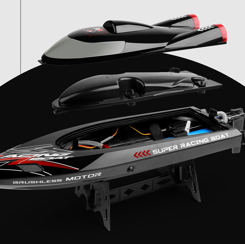 Катер высокоскоростной на дистанционном управлении WL Toys WL916 RC 47см 55км/ч Черно-серый (WL916)