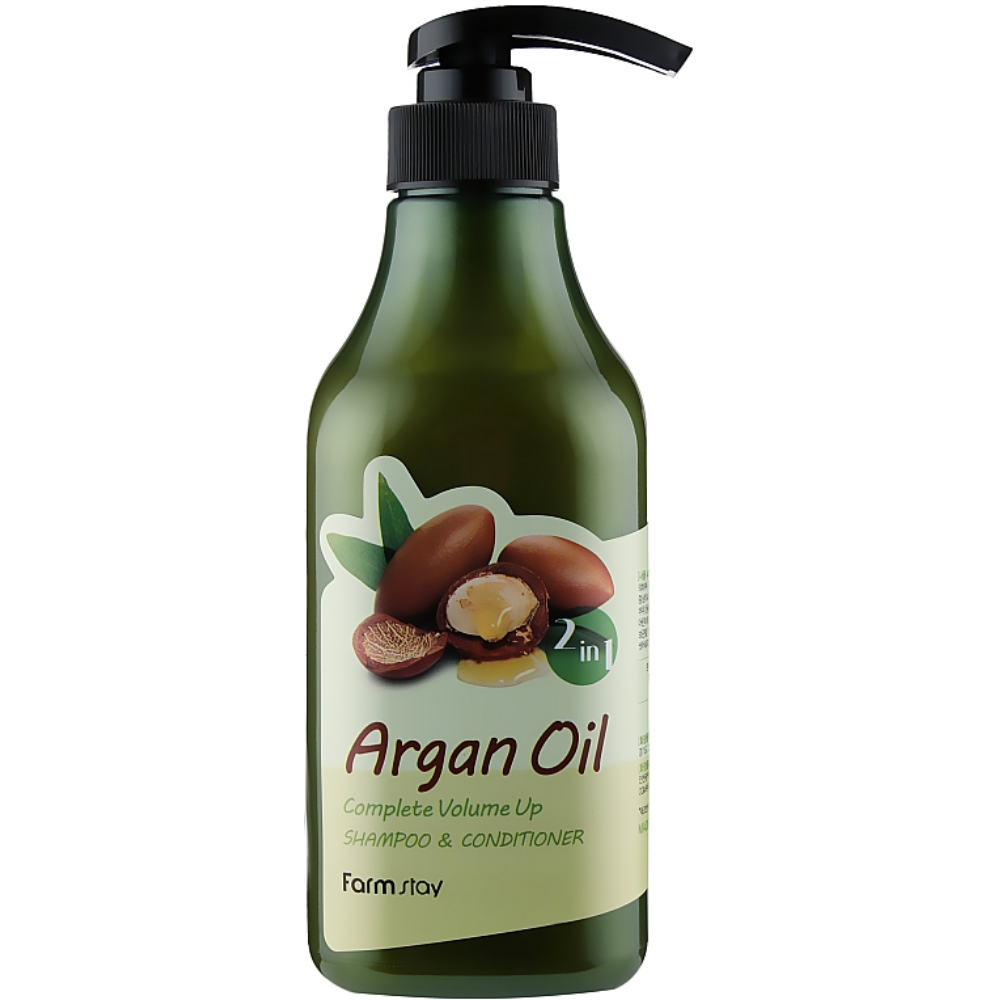 Шампунь-кондиционер с аргановым маслом Farmstay Argan Oil Complete Volume Up Shampoo And Conditioner 530 мл (8809595053659)