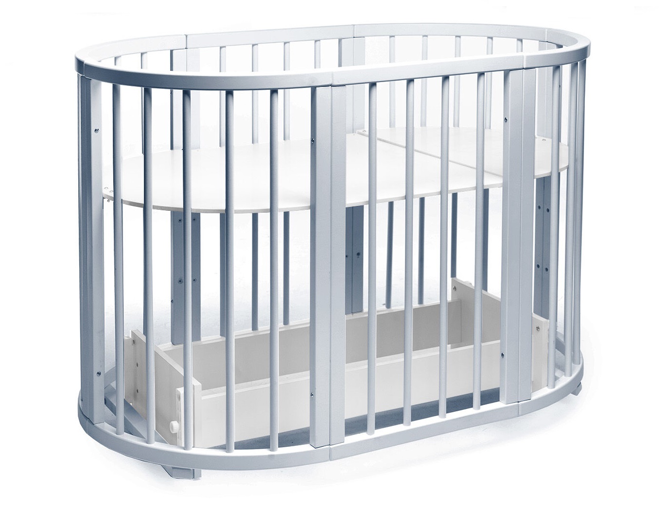 Кроватка деревянная Наталка Обрий 125х75х85 см Grey (149784)
