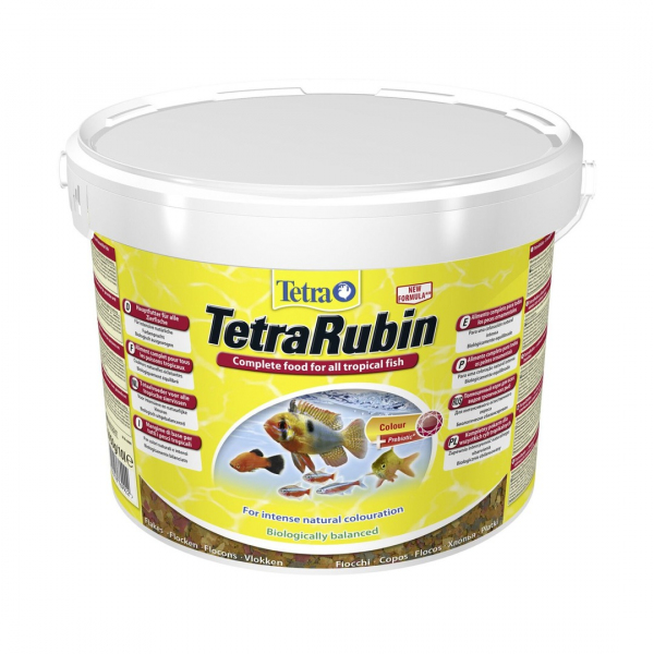Сухой корм для аквариумных рыб Tetra в хлопьях TetraRubin 10 л для всех аквариумных рыб
