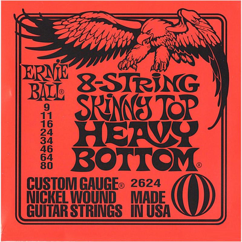 Струни для електрогітари Ernie Ball 2624 8-String Slinky Nickel Wound 9/80