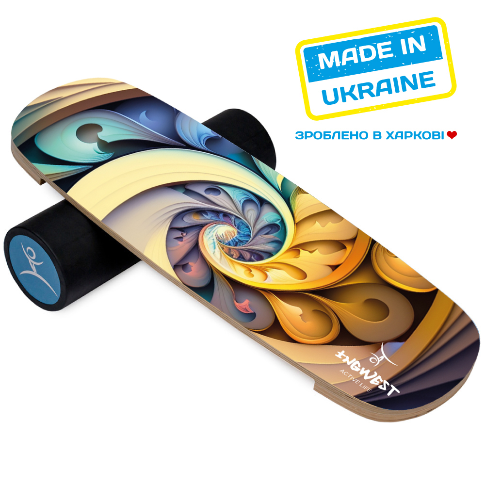 Балансборд InGwest Spiral Balance Board Training System с прорезиненным роллером Разноцветный
