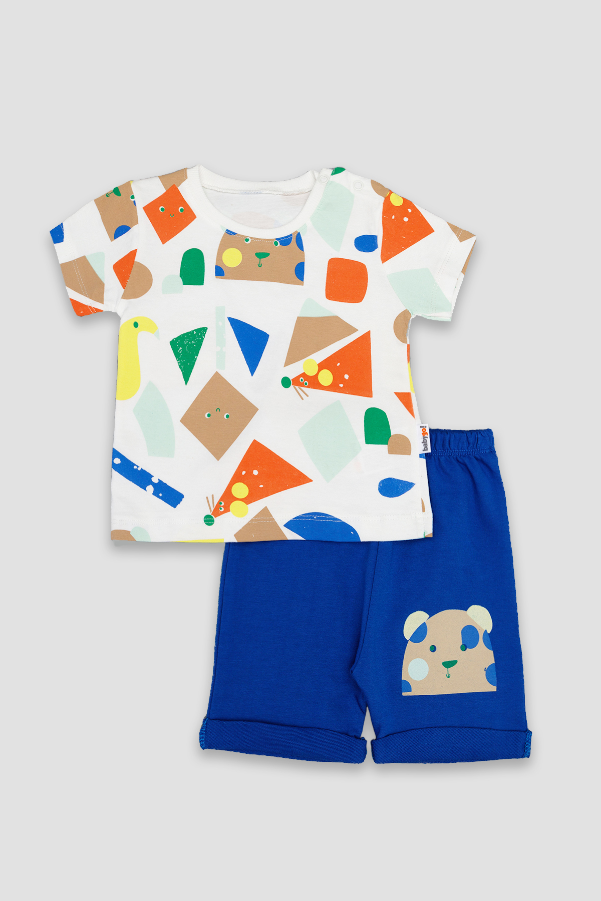 Костюм с шортами для мальчика Baby Golden 68 Белый ЦБ-00249603 (SKT000991475)