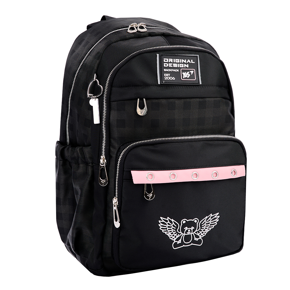 Рюкзак шкільний YES TS-47 Angel Bear 45,5х31,5х15,5 см Чорний (559914)