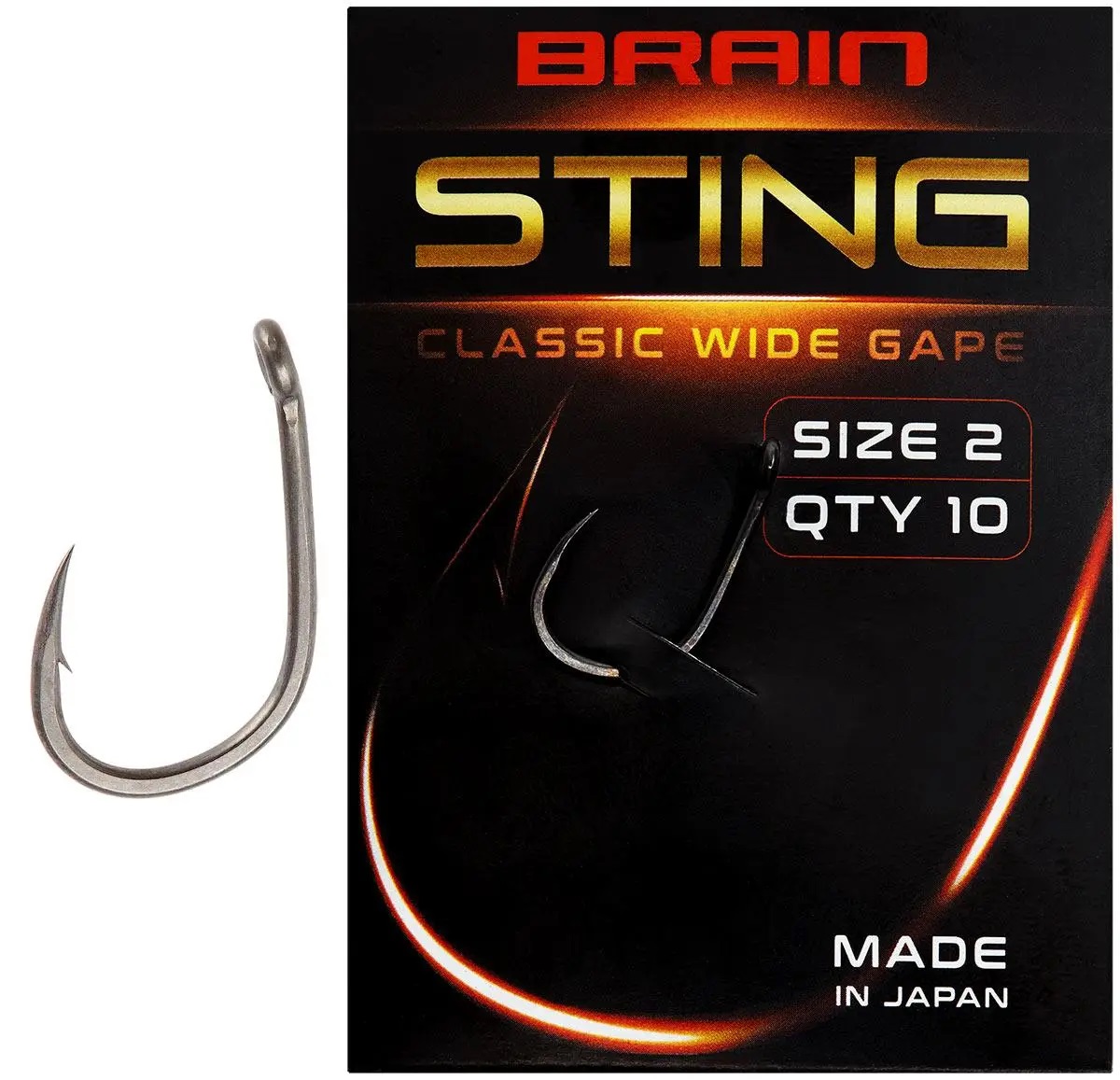 Гачок Brain Sting Classic Wide Gape #2 10 шт/уп (1013-1858.80.44)