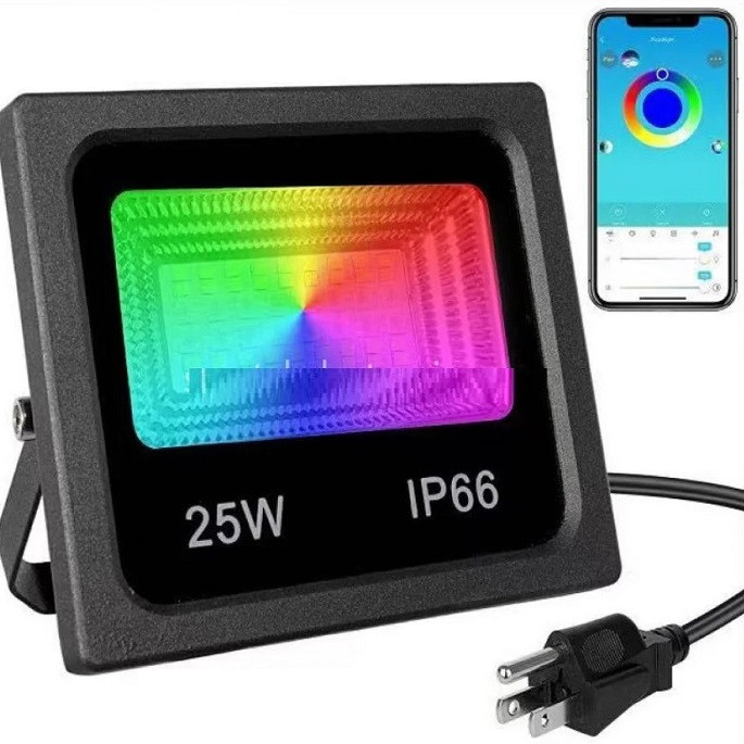 Прожектор Smart LED 7981 25W IP66 RGB Bluetooth З додатком
