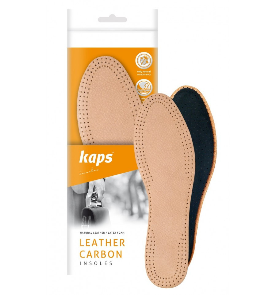 Кожаные стельки для обуви Kaps Leather Carbon 45