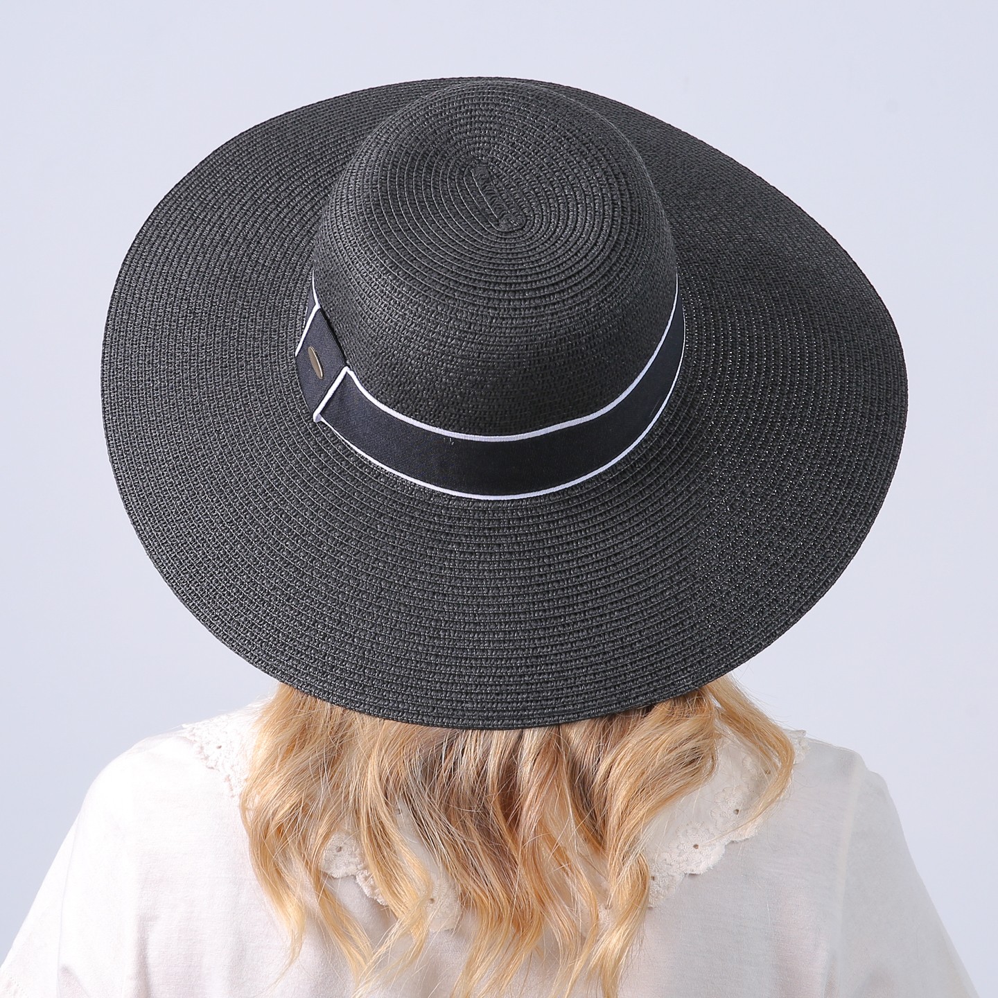 Шляпа женская с лентой LuckyLOOK Сабрина One Size Черный 735-200