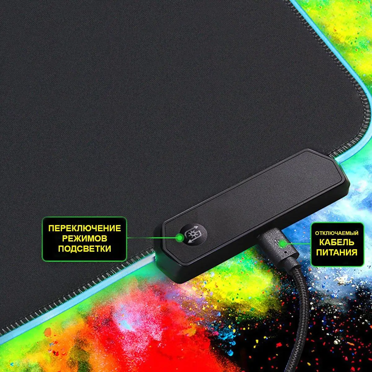 Геймерский коврик для мышки Sky с RGB-подсветкой на 360° ROG GM 900x400x4 ( В002 )