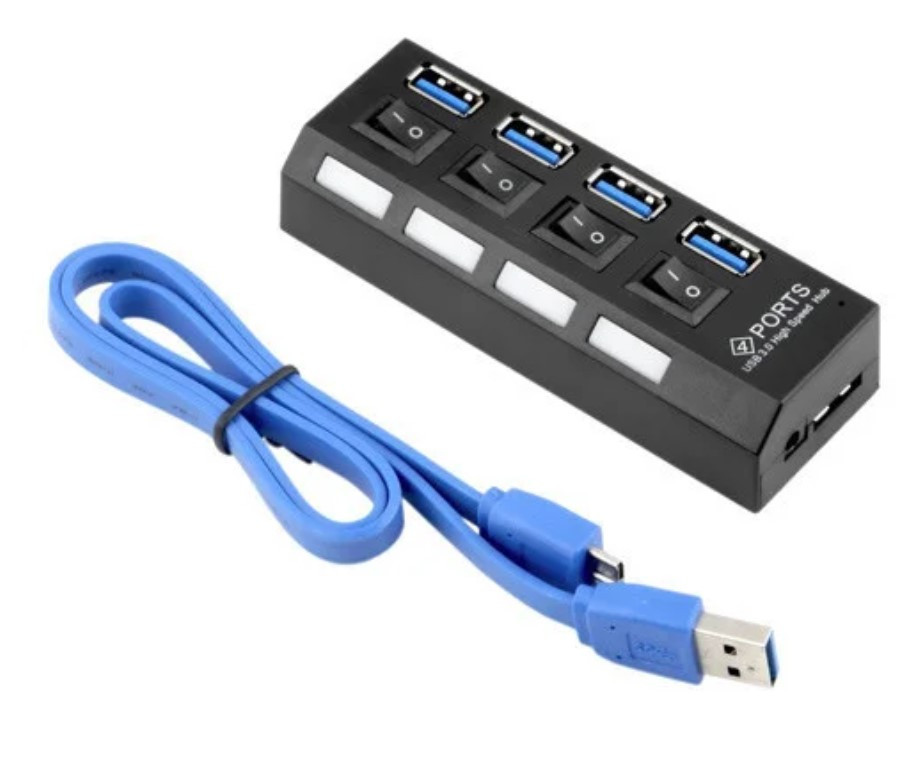USB 3.0 хаб VigohA 4-портовый с выключателями до 5 Гбит/с USB