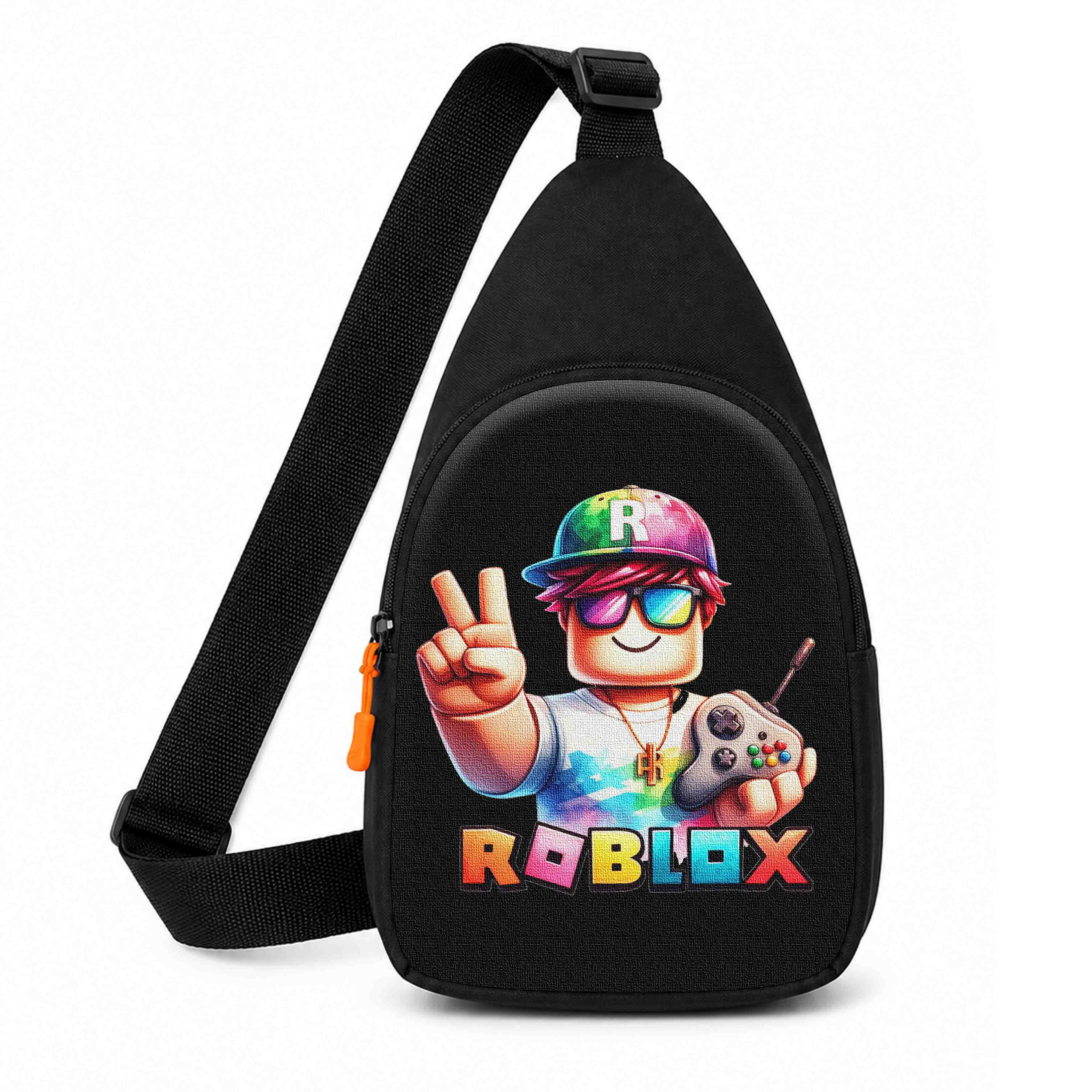 Дитяча сумка-слінг Roblox чорна 29×17×5 см, водонепроникна, поліестер