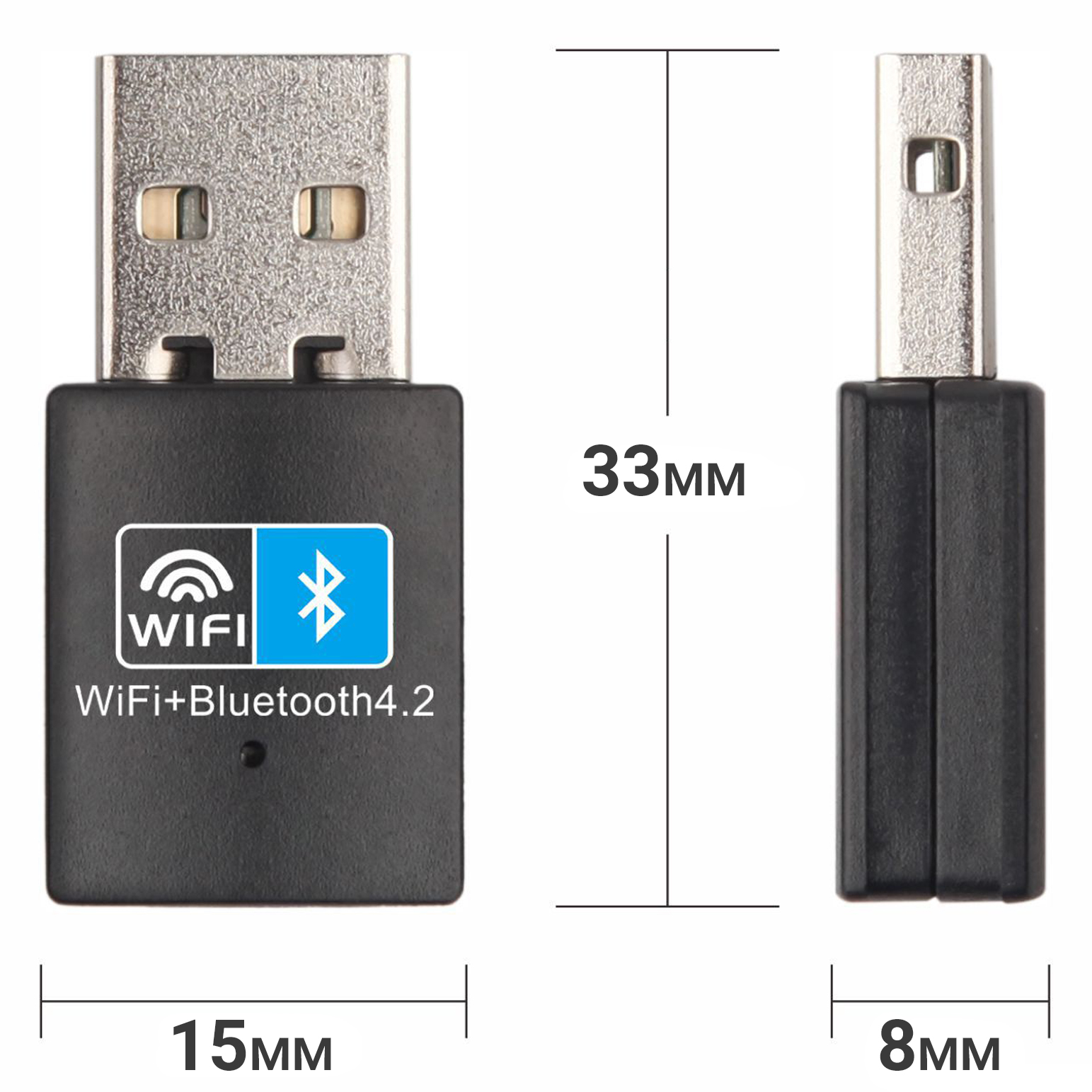 Внешний сетевой адаптер 2в1: WiFi+Bluetooth, с USB подключением Addap UWA-03 | 2,4 ГГц, 150 Мбит/с