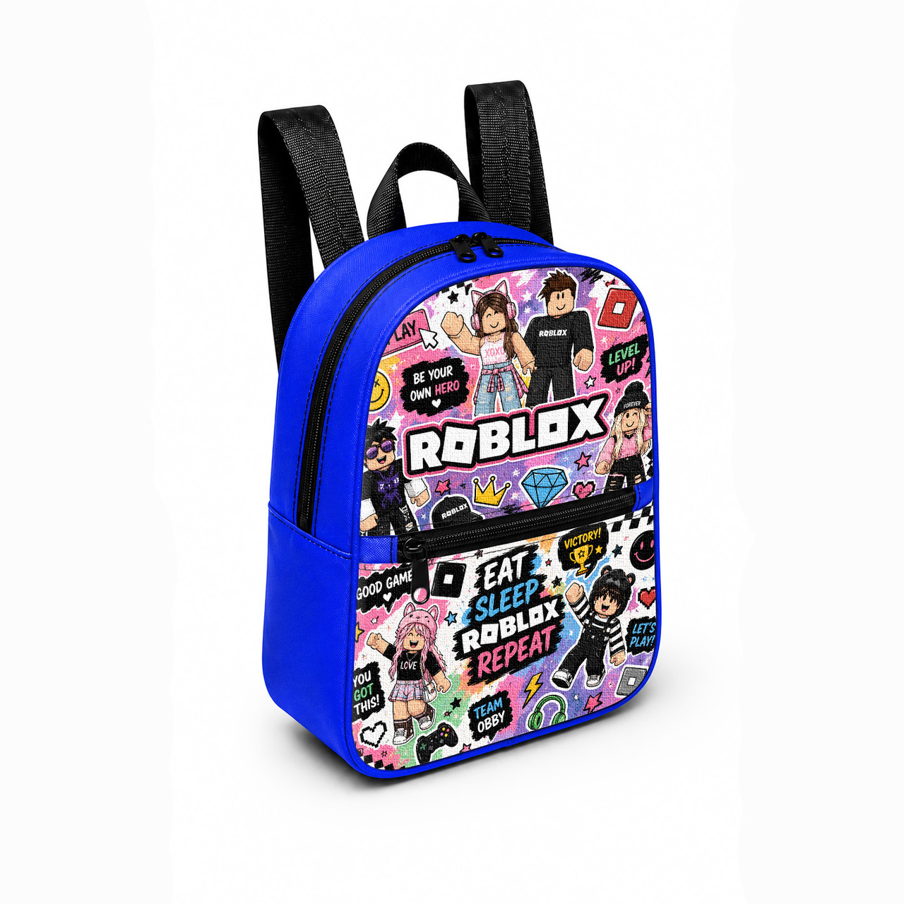 Дитячий міні-рюкзак для дівчинки Roblox, синій, 28×24×10 см — арт. 3108921394
