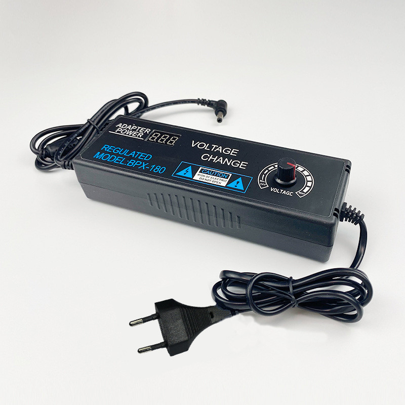 Блок питания Power 3-24В 5А 5.5x2.5 мм c переходниками 8 шт Чёрный (3-24B5A)