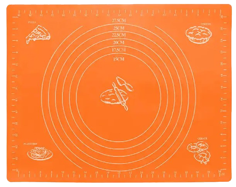 Силиконовый коврик для выпечки 40*30 см HMD Оранжевый 91-8728620