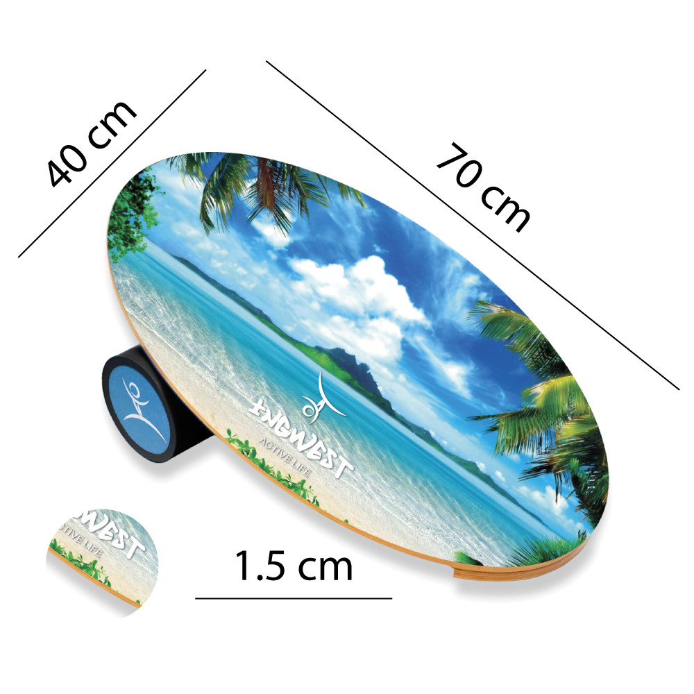 Баланс борд InGwest Island Balance Board Training System з прогумованим ролером