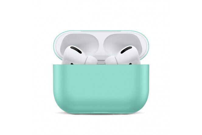 Силіконовий чохол для Airpods Pro ARM із карабіном захисний Spearmint (4555coastbl)