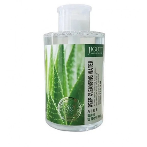 Глибоко очищувальна вода з екстрактом алое Jigott Aloe Deep Cleansing Water 530 мл 8809541280320