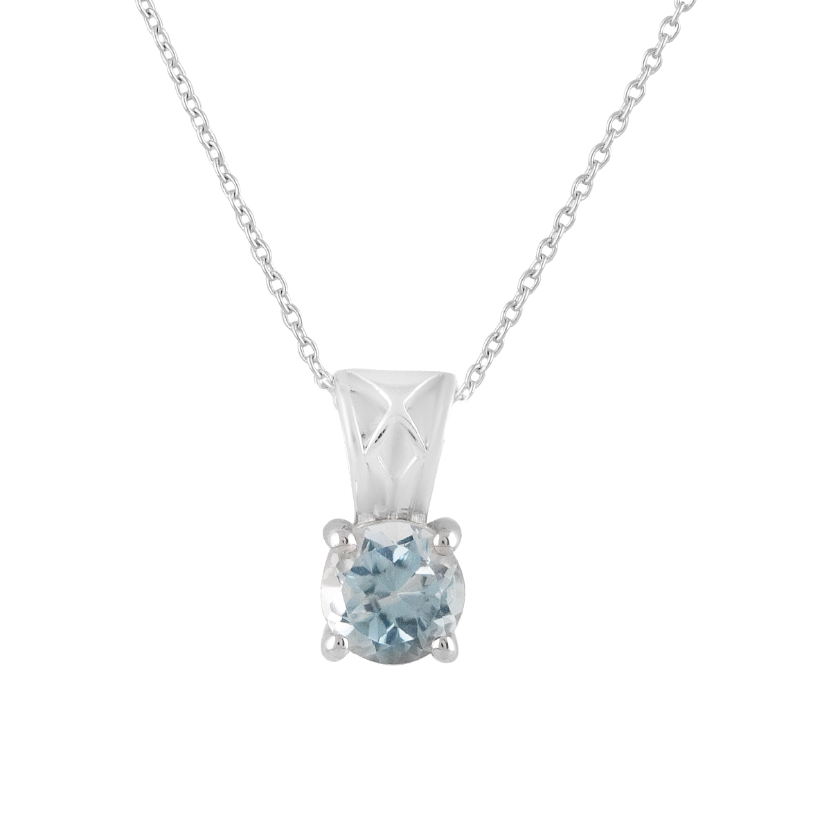 Серебряное колье SilverBreeze с натуральным сапфиром 1.036ct (2118473) 450-480