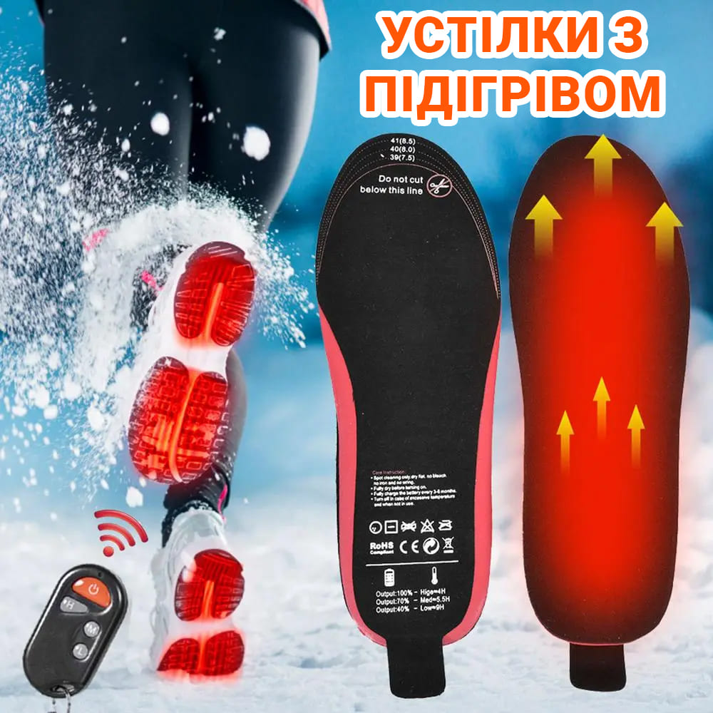 Стельки с подогревом Inspire V2 41-46 Черный (SP-XJ04)