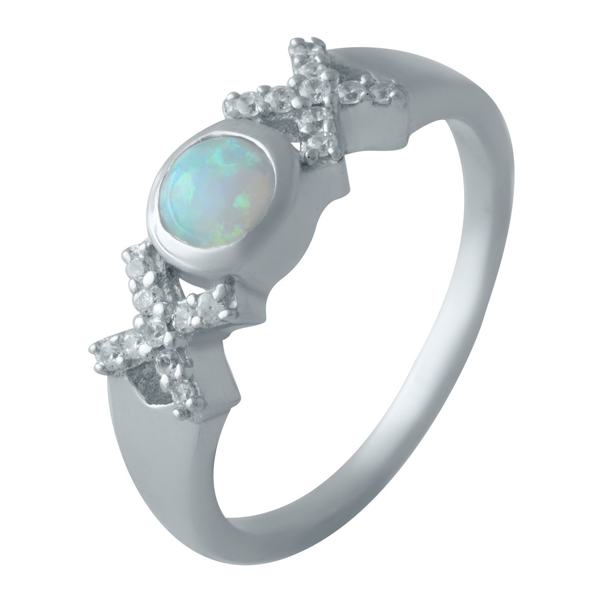 Серебряное кольцо SilverBreeze с опалом 18.5 (2012139)