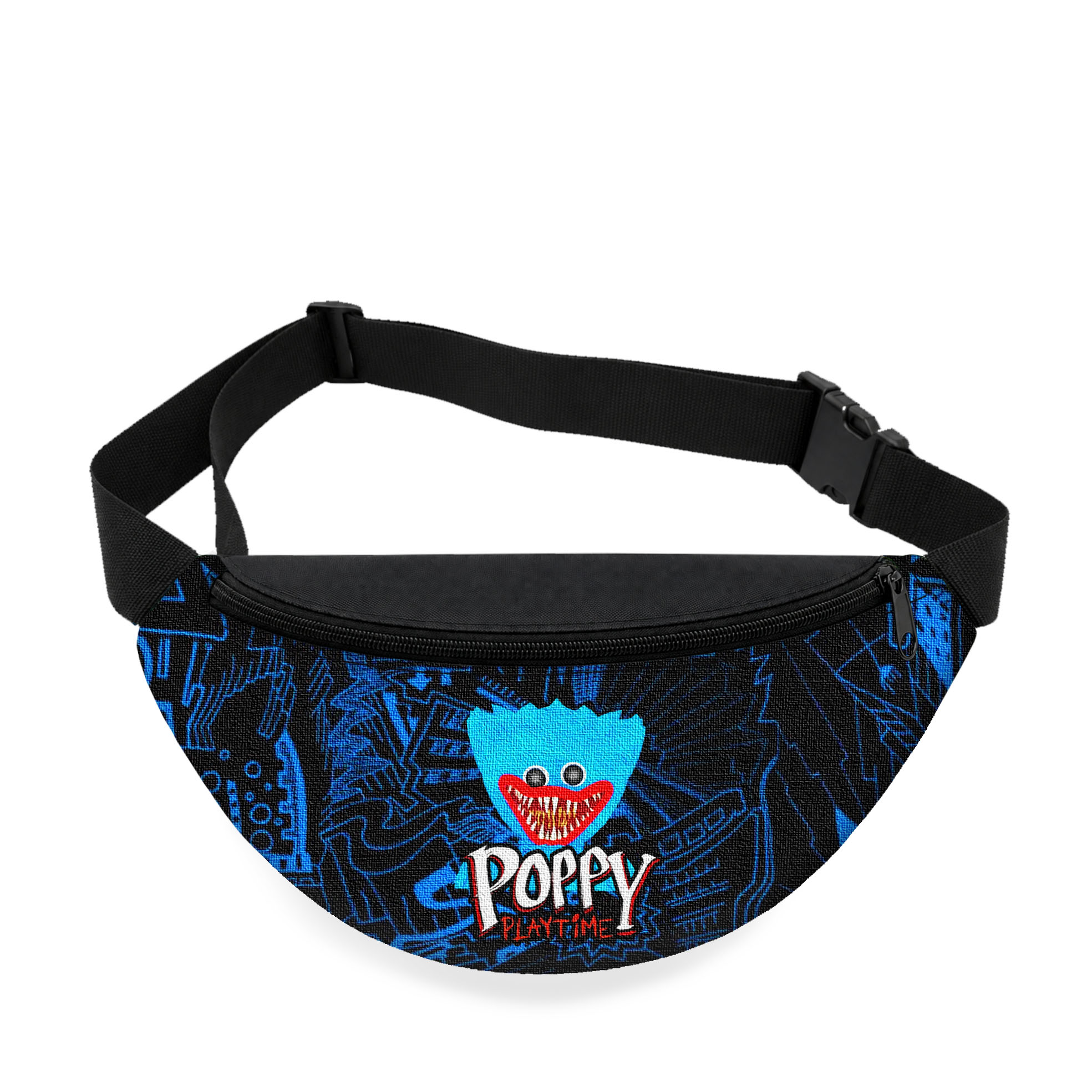 Дитяча бананка Poppy Playtime, чорна, оксфорд, 32x15x7,5 см