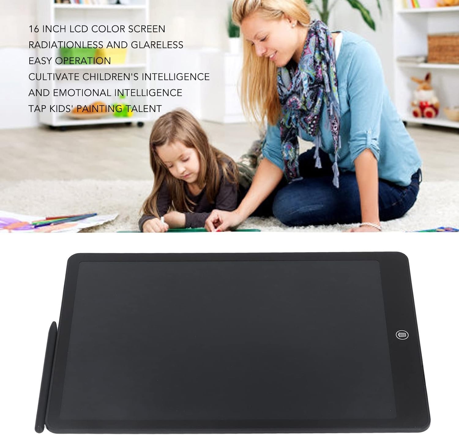 Цветной графический планшет для рисования Psheko Writing Tablet 16" Black (FR050645)