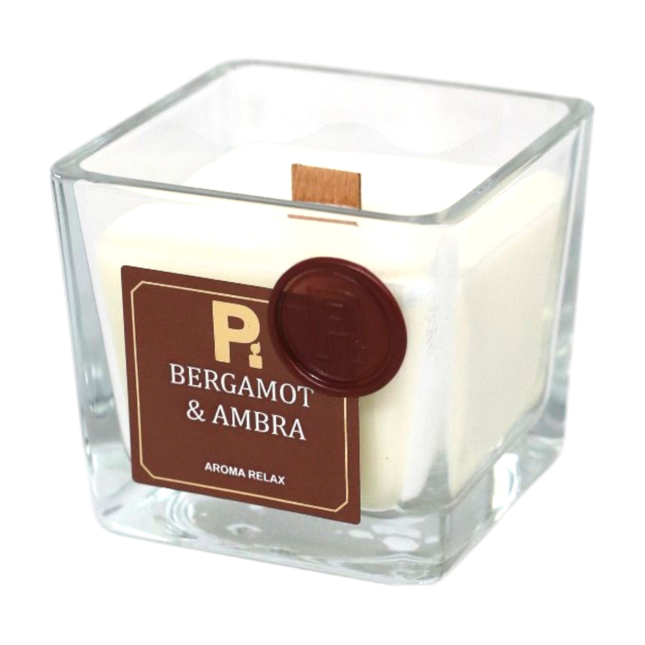 Свеча в стакане соевая Pako-If Bergamot & Ambra 7x7 см