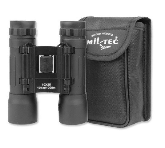 Складной Бинокль Mil-Tec GEN II 10X25 FERNGLAS FALTBAR black 15702002