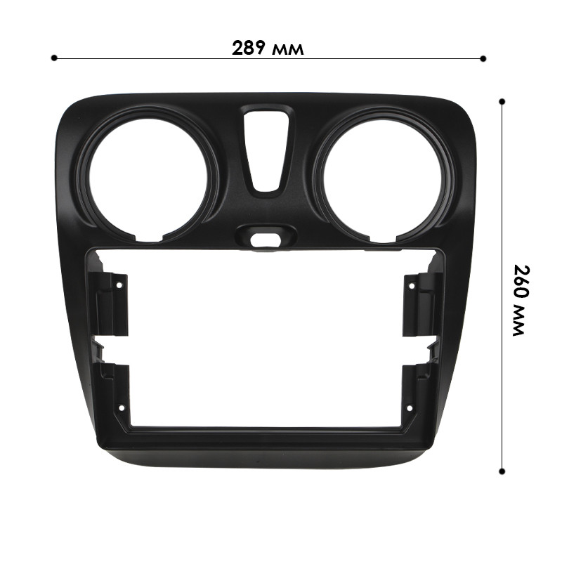 Переходная рамка Renault Dacia Dokker 2012-2021 Lodgy 2012-2022 Sandero 2012+ Lesko 9 (7890)