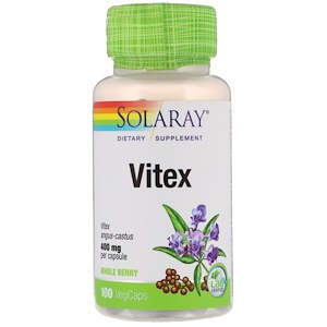 Вітекс священний Vitex Solaray 400 мг 100 капсул (19948)