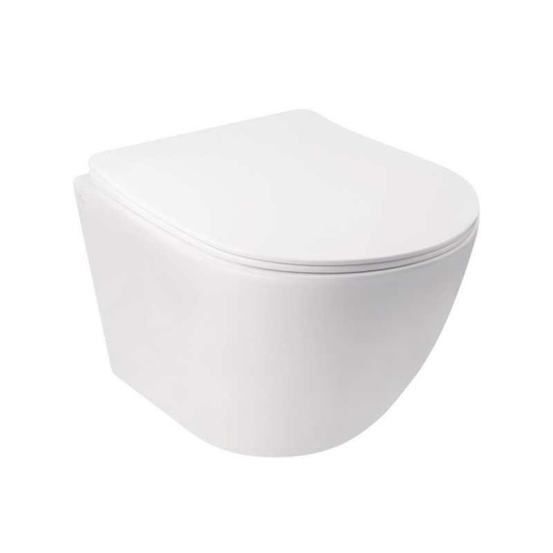 Набір Qtap Інсталяція 3 В 1 Nest Qt0133M425 З Панеллю Змиву Круглою Qt0111M11V1146Mb + Унітаз З Сидінням Jay Qt07335176W